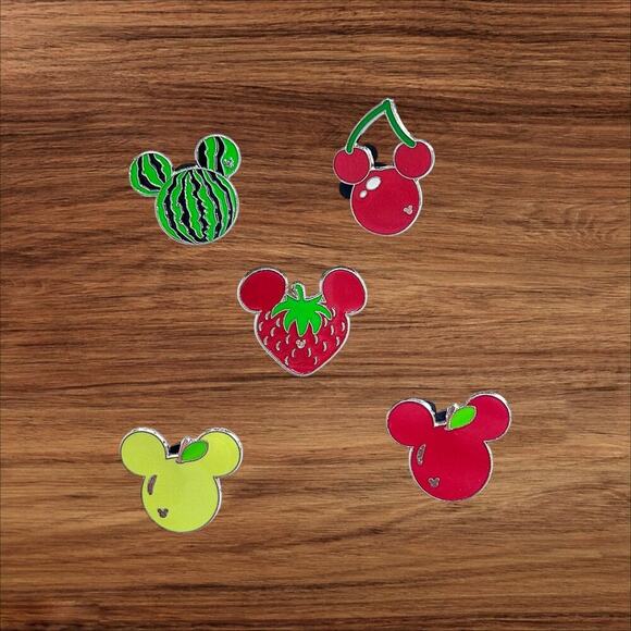 5 Mickey Head Disney Parks Trading Pins, Plus 2 Bonus Pins - Picture 1 of 2